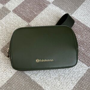lululemon athletica leather Olive Belt Bag